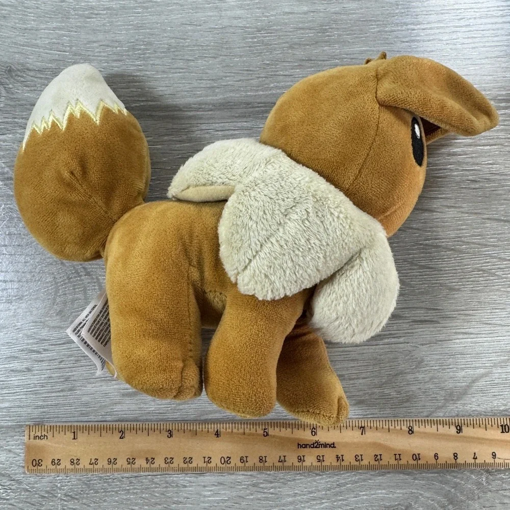 Pokemon Eevee Plush 10 Inch Stuffed Animal Toy 2024 Nintendo Game Freak Brown